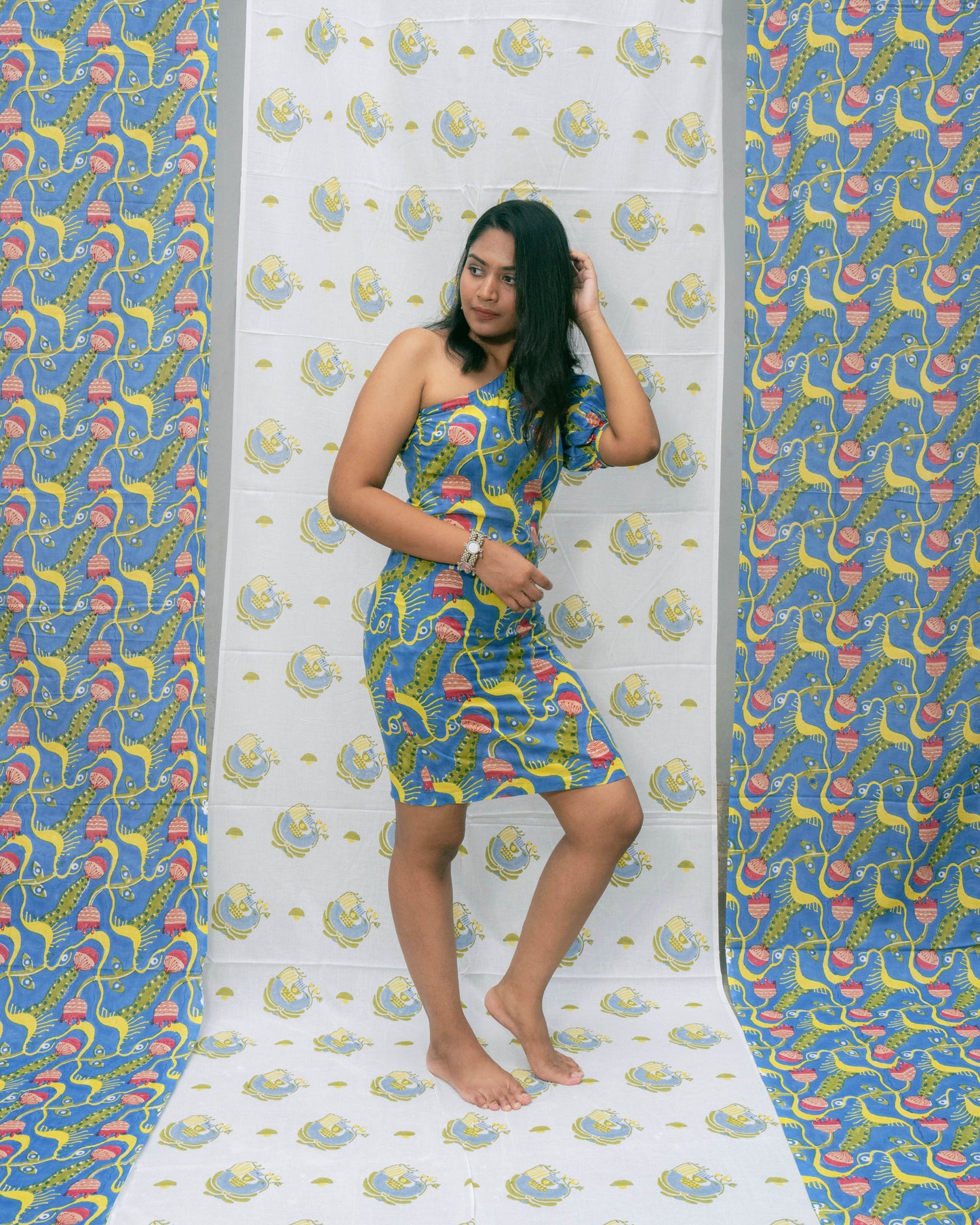 Pitara One Shoulder Dress